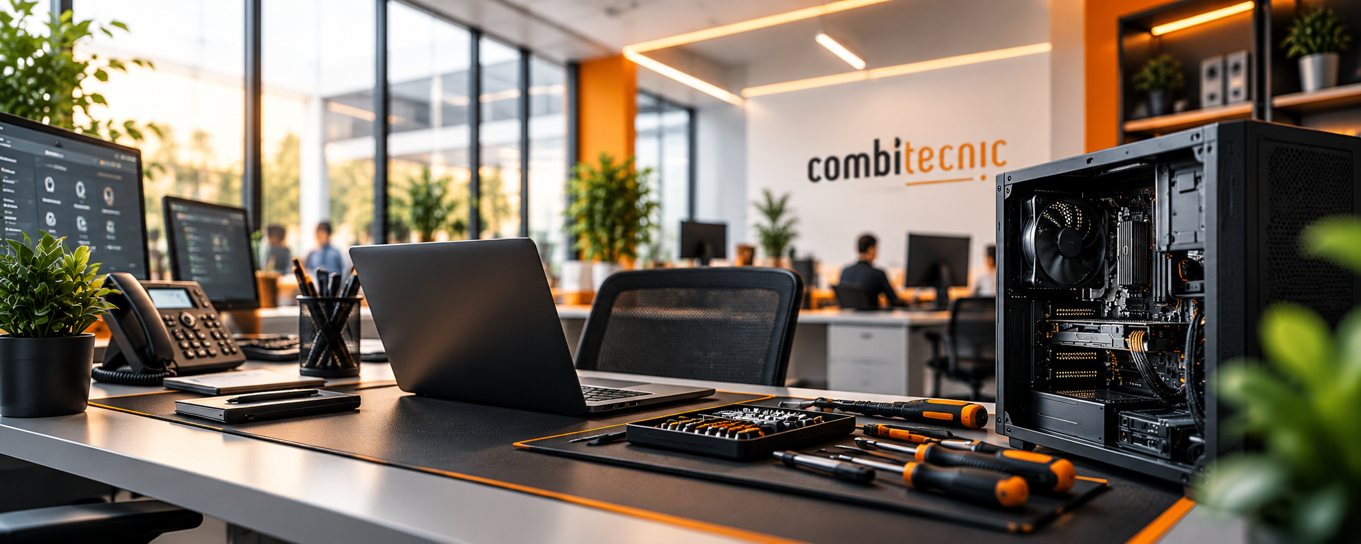 Espaço moderno de suporte informático da Combitecnic